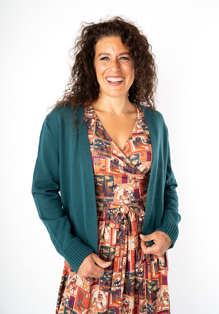 Seventh angle of Cadence Wild West Print Midi Dress
