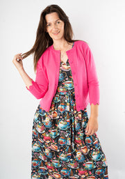 Caggie Tea Cup Print Midi Dress