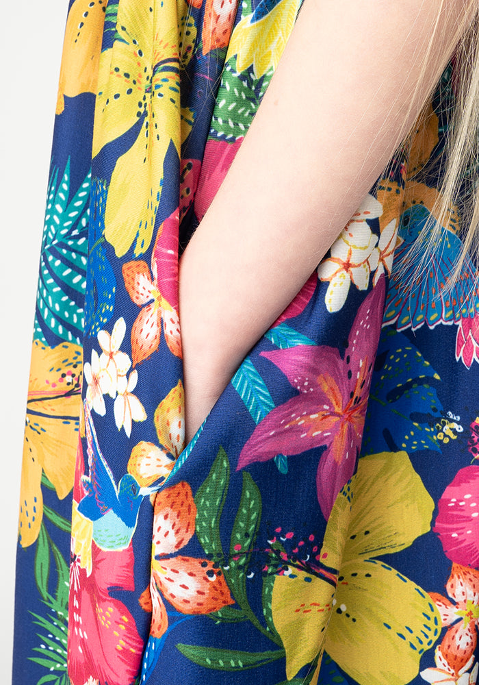 Children's Tropical Print Dress (Calipo)