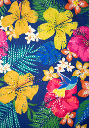 Calipo Tropical Hummingbird Border Print Maxi Dress