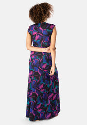 Callaway Inky Swirls Print Maxi Dress