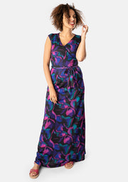 Callaway Inky Swirls Print Maxi Dress