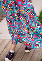 Camden Groovy Hippy Print Midi Dress