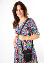 Camden Groovy Hippy Print Midi Dress