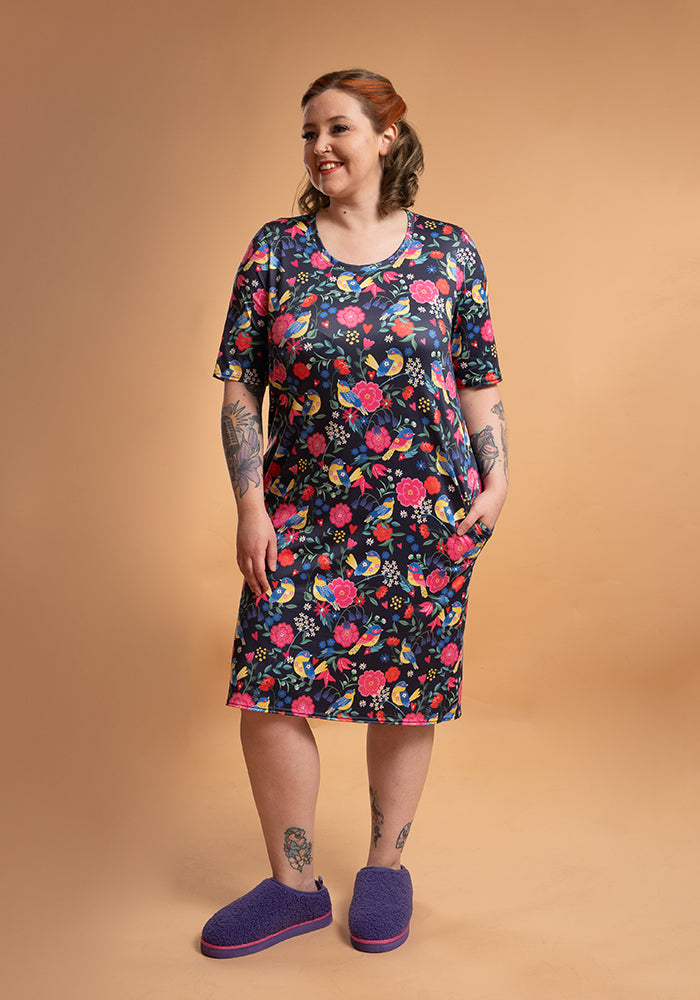 Carina Fleur Amour Print Nightshirt