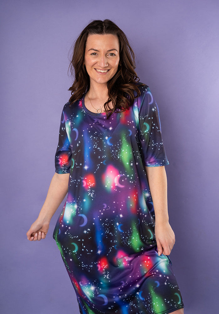 Carina Galaxy Print Nightshirt