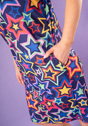 Carina Navy Starburst Print Nightshirt