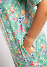 Carina Rabbit Garden Print Nightshirt