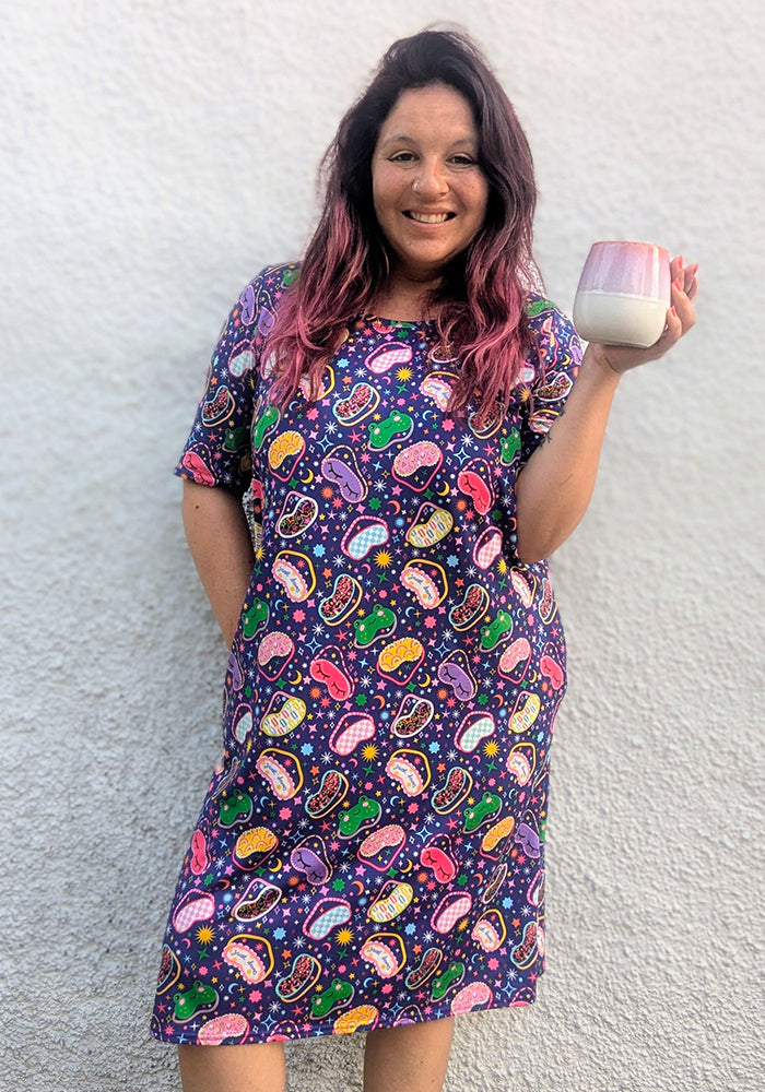 Carina Sleep Mask Print Nightshirt