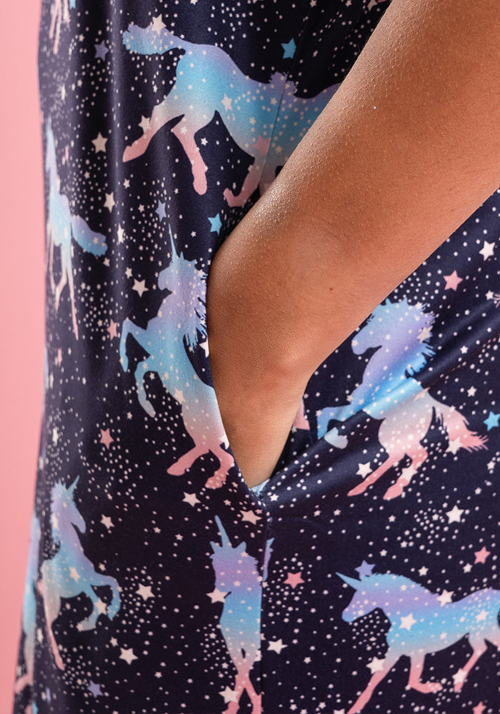 Carina Unicorn & Star Print Nightshirt