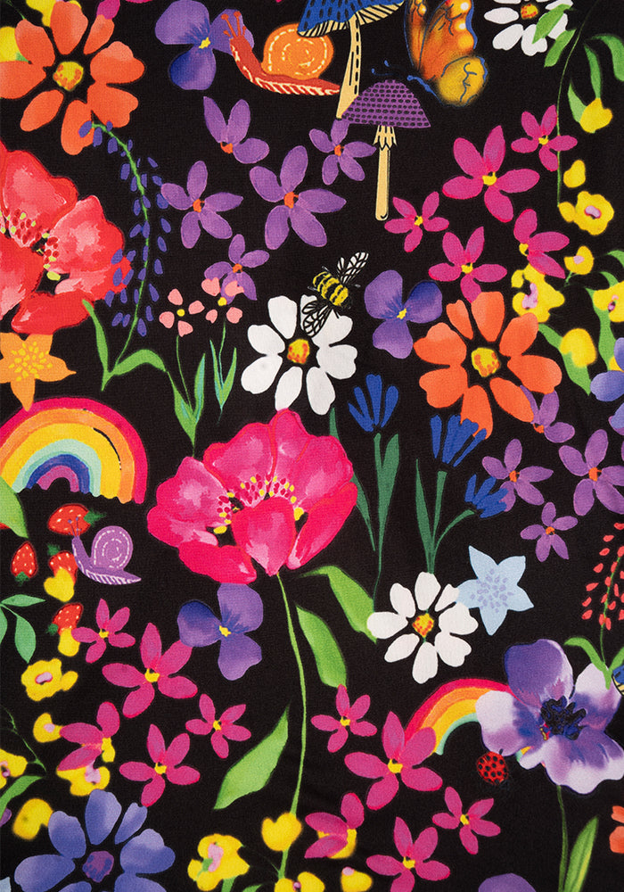 Second angle of Carina Garden Rainbow Floral Print Nightshirt