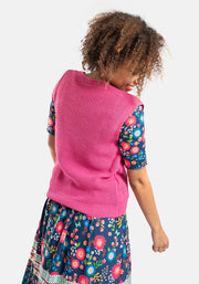 Carnation Pink Knitted Tank Top