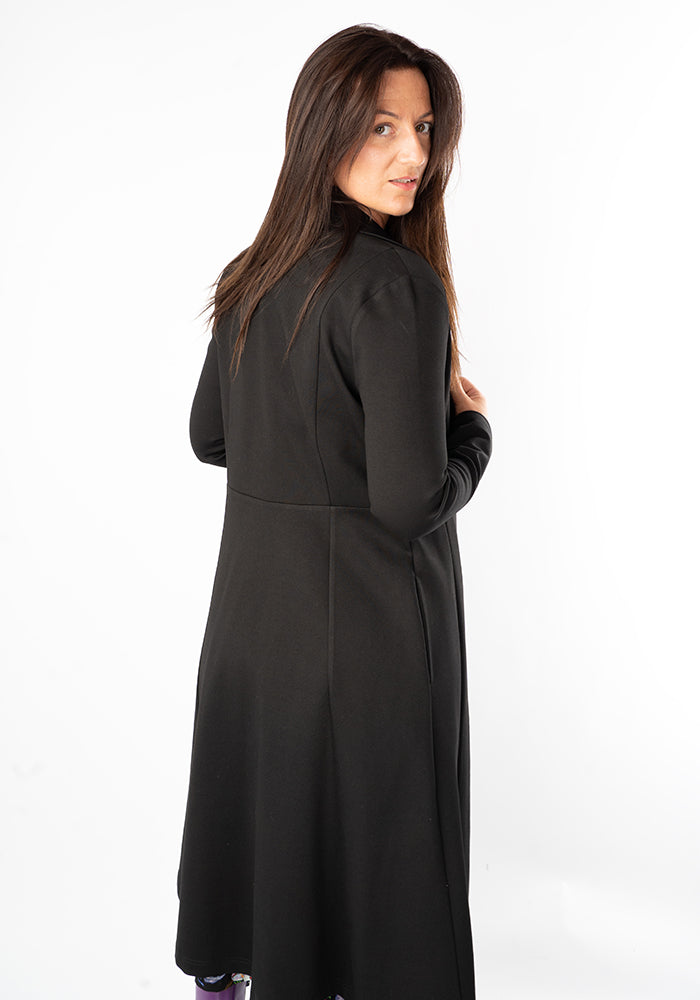 Eleventh angle of Carrington Black Ponte Dress Coat (Coatigan)