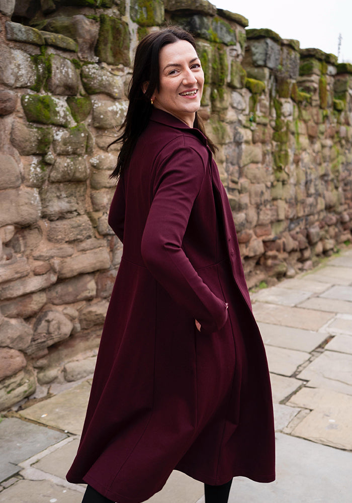 Tenth angle of Carrington Mulberry Ponte Dress Coat (Coatigan)