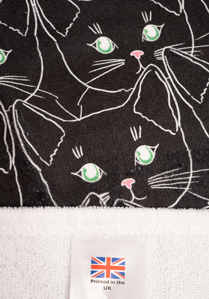 Cat Faces Print Hand Towel