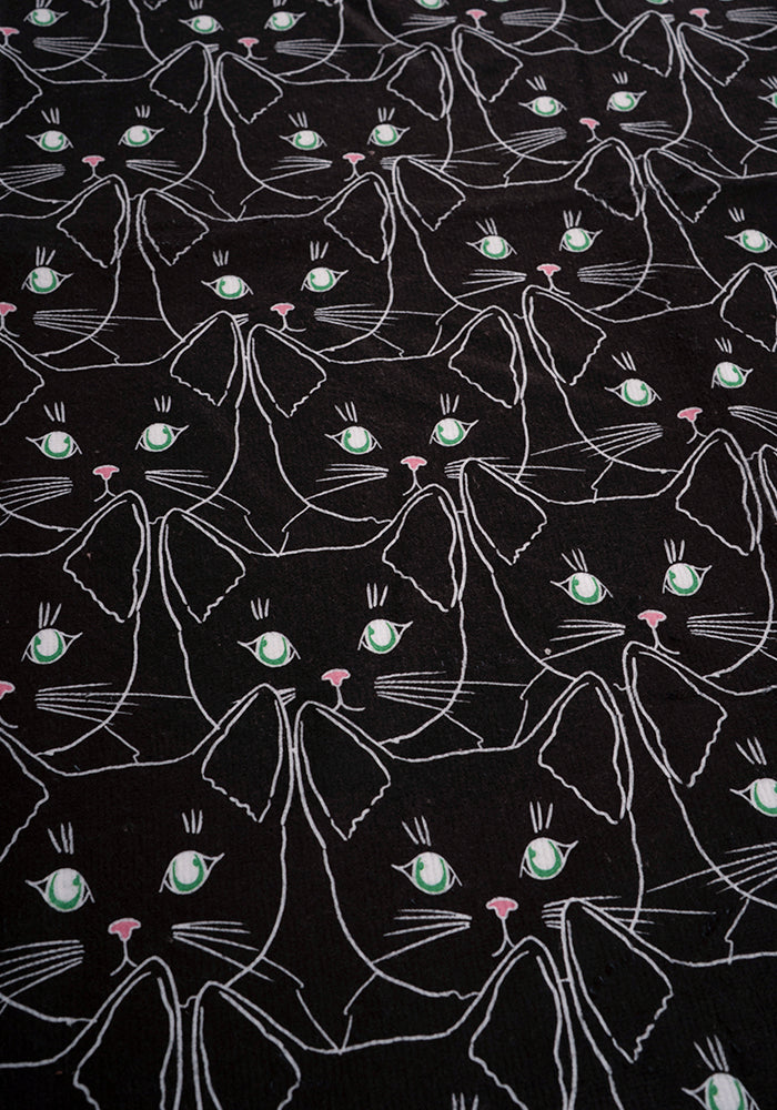 Fourth angle of Cat Faces Print Hand Towel