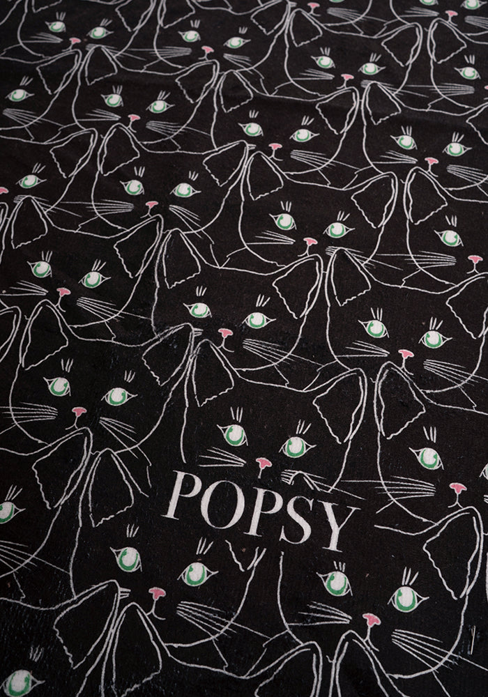 Second angle of Cat Faces Print Hand Towel