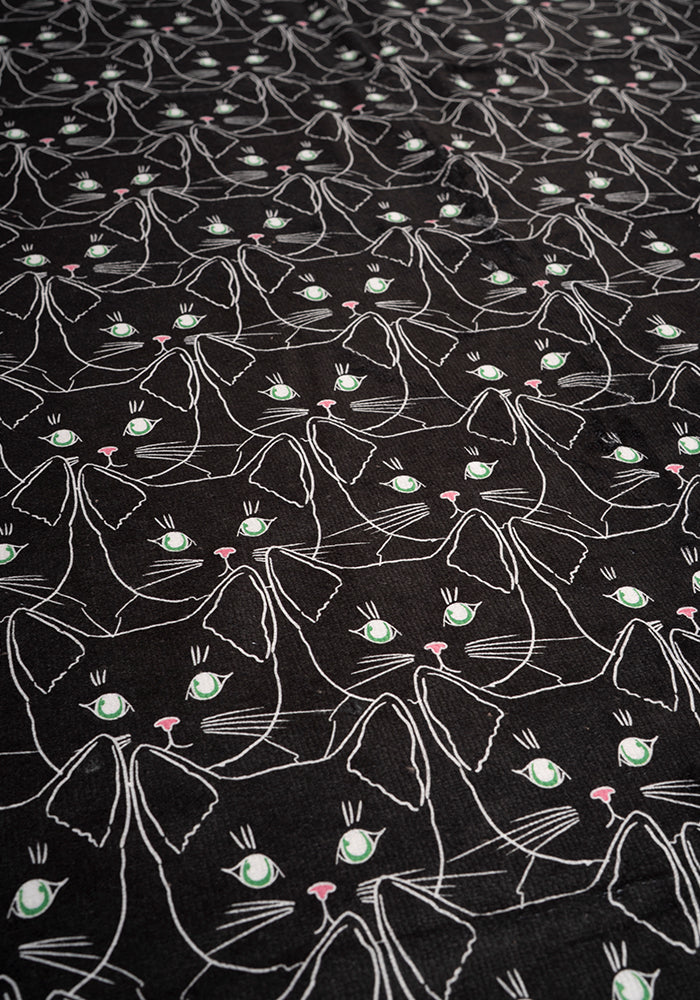 Cat Faces Print Large Towel