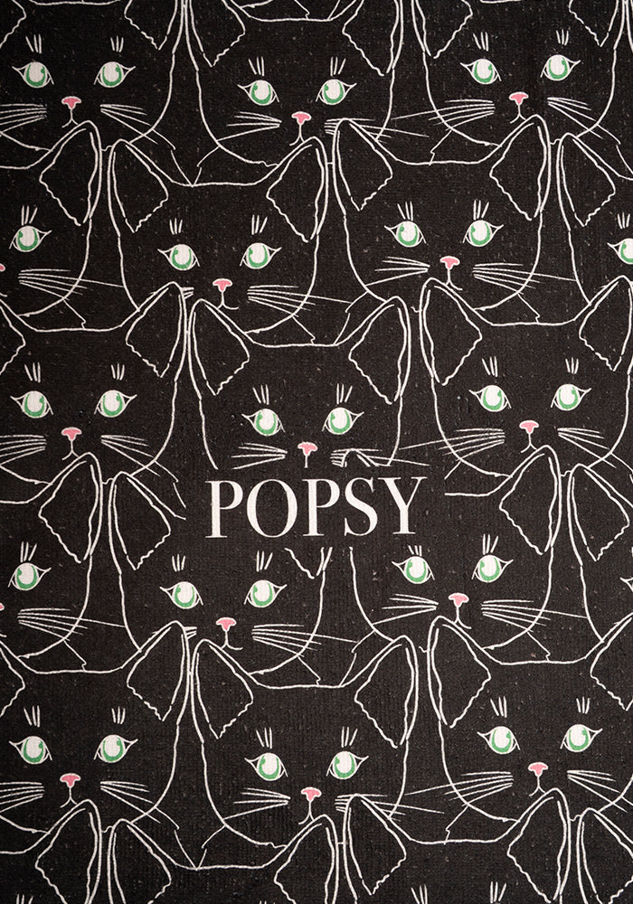 Second angle of Cat Faces Print Jumbo Bath Sheet