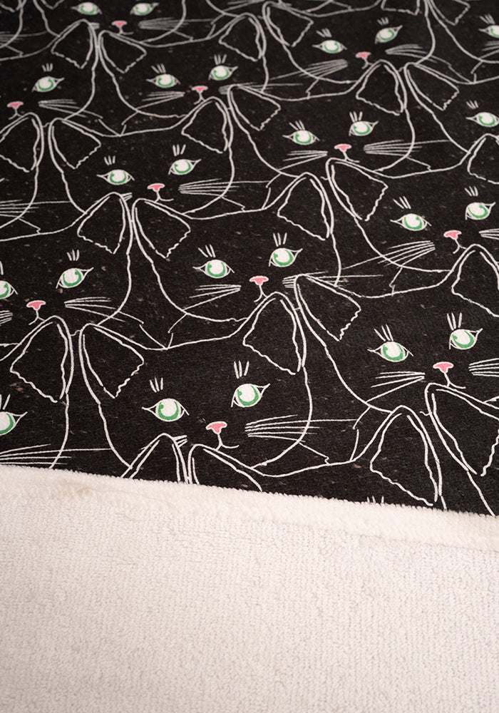 Fourth angle of Cat Faces Print Jumbo Bath Sheet