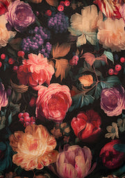 Catherine Blurred Floral Print Tiered Hem Midaxi Dress