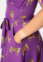 Catira Purple Leopard Print Dress
