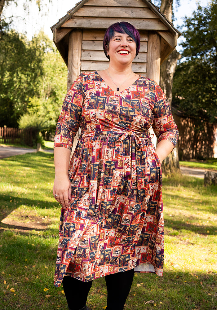 Eighth angle of Cadence Wild West Print Midi Dress