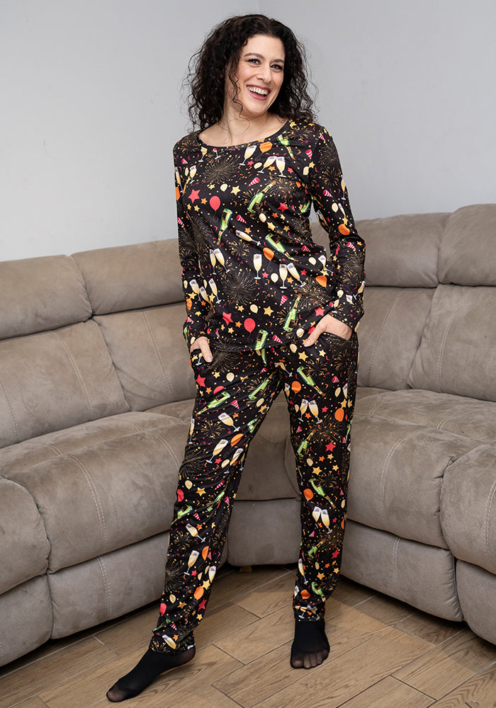 Front view of Celebration Celebration Print Pyjama Set
