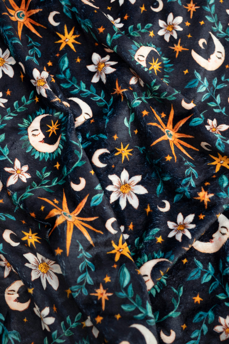 Celestial Moon Pop Under Plush Blanket