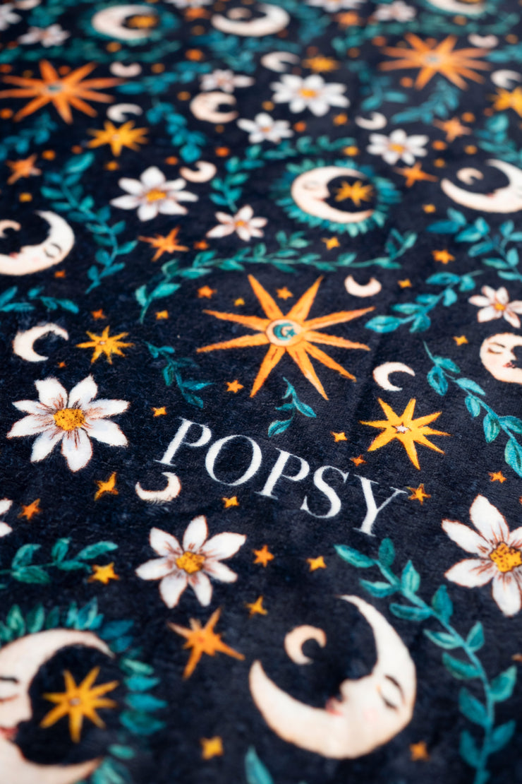 Celestial Moon Pop Under Plush Blanket