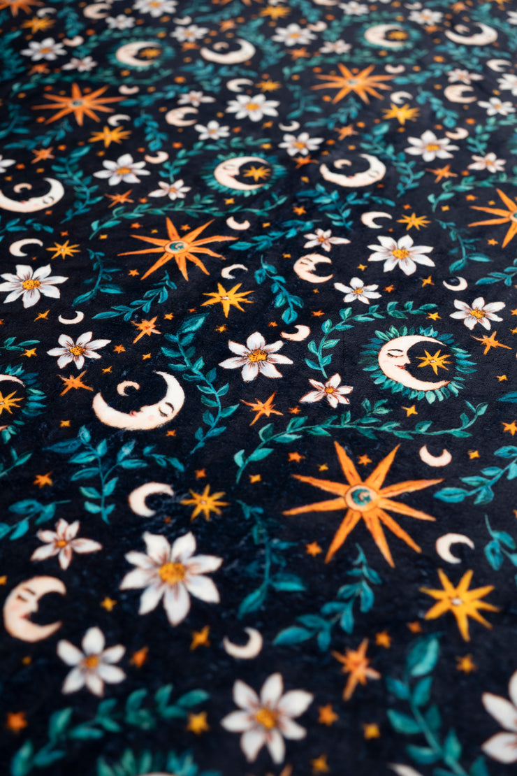 Celestial Moon Pop Under Plush Blanket