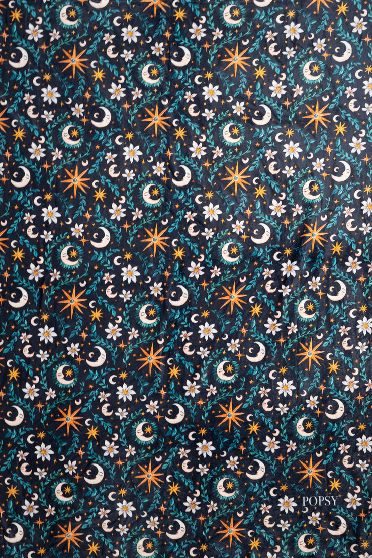Celestial Moon Pop Under Plush Blanket