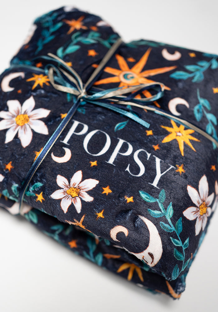 Celestial Moon Pop Under Plush Blanket