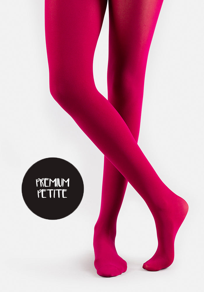 Front view of Petite 50 Denier Premium Tights (Cerise)