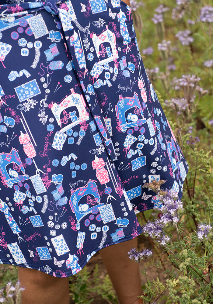 Eighth angle of Charleigh Sewing Bee Print Dress