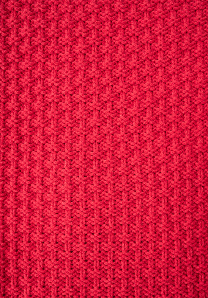Cherry Moss Stitch Cardigan