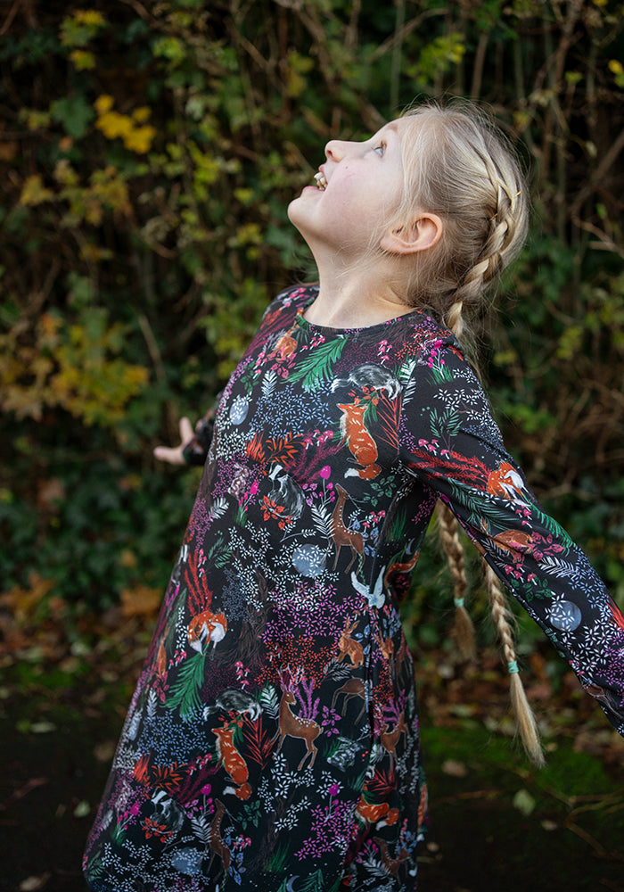 Children's Animal Forest Print Dress (Birkley)