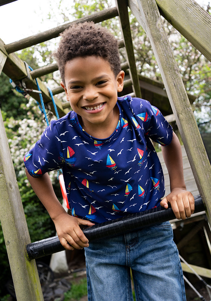 Children's Boat Print T-Shirt (Toria)