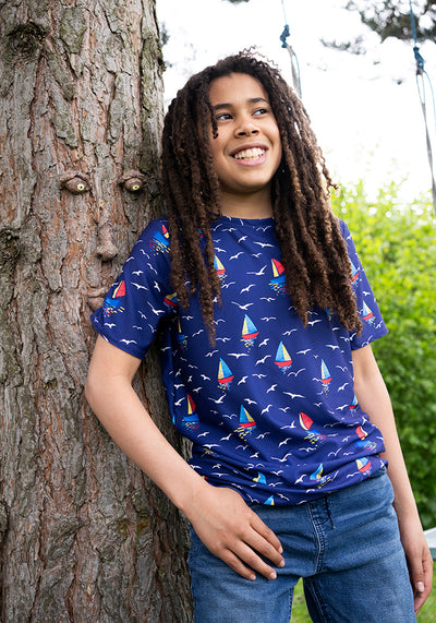 Children's Boat Print T-Shirt (Toria)