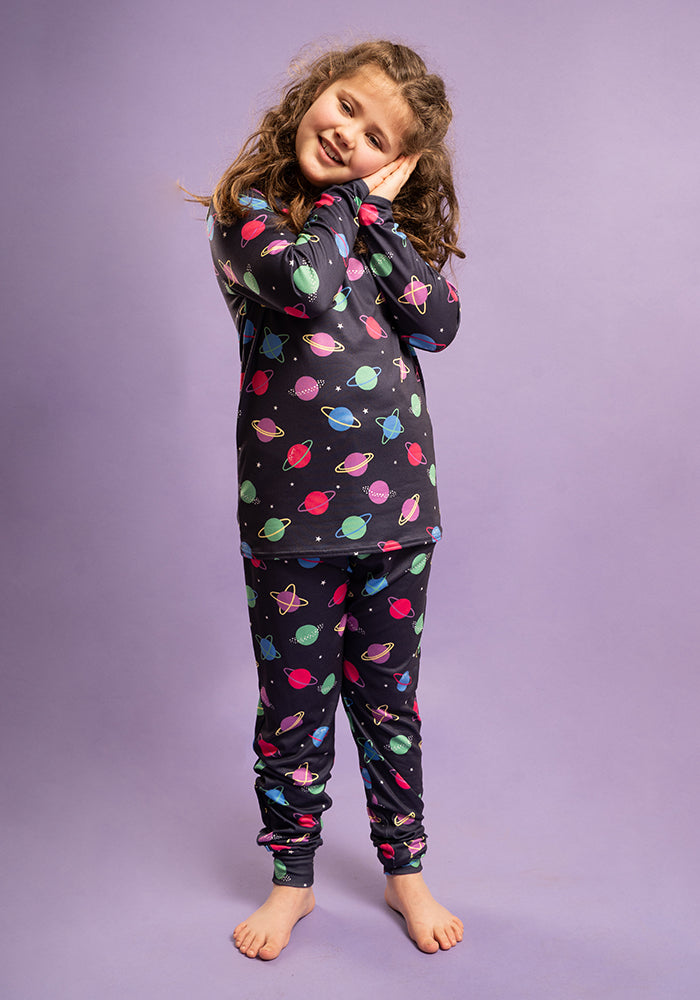 Children's Bright Planets Print Pyjama Set (Caliste)