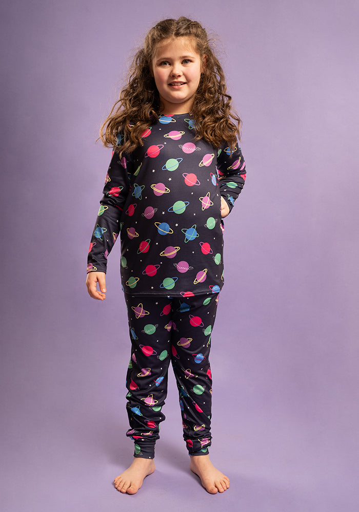 Children's Bright Planets Print Pyjama Set (Caliste)