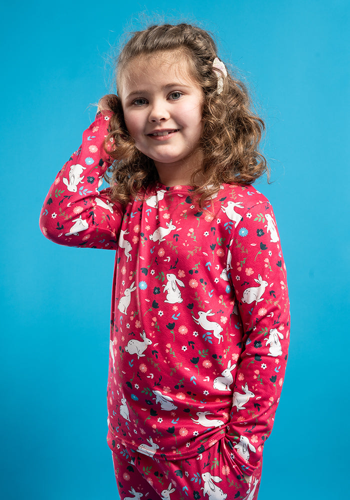 Children's Bunny Print Pyjama Set (Clover)