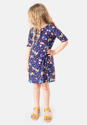 Children's Butterfly Floral Print Dress (Bindi)