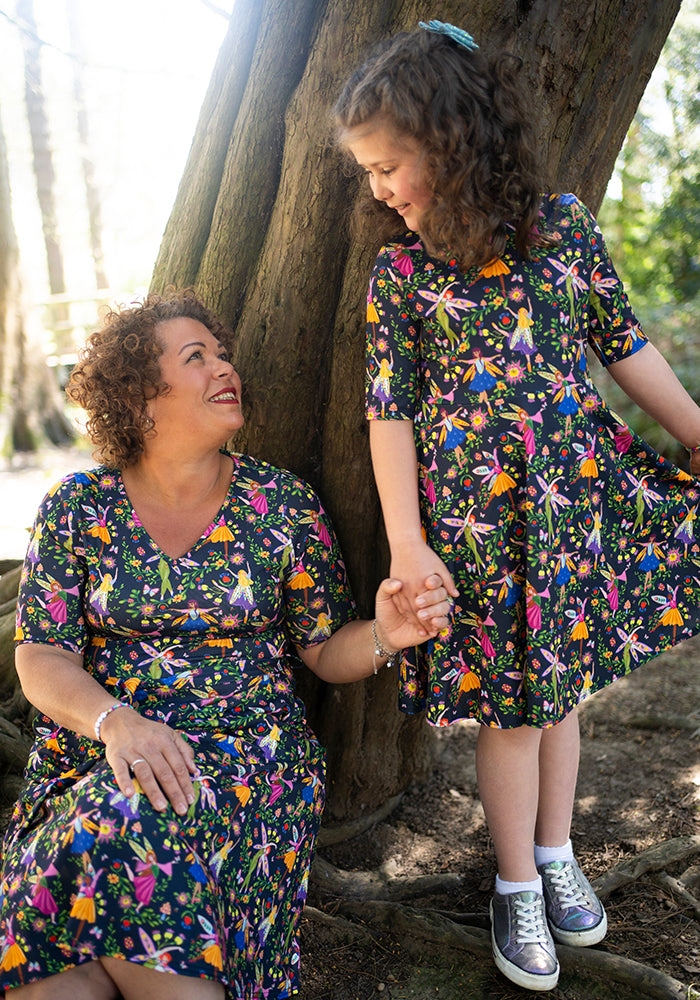 Children's Dancing Fairies Print Dress (Lula - Lou)