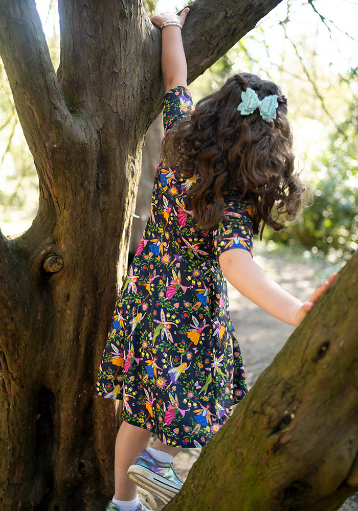 Children's Dancing Fairies Print Dress (Lula - Lou)