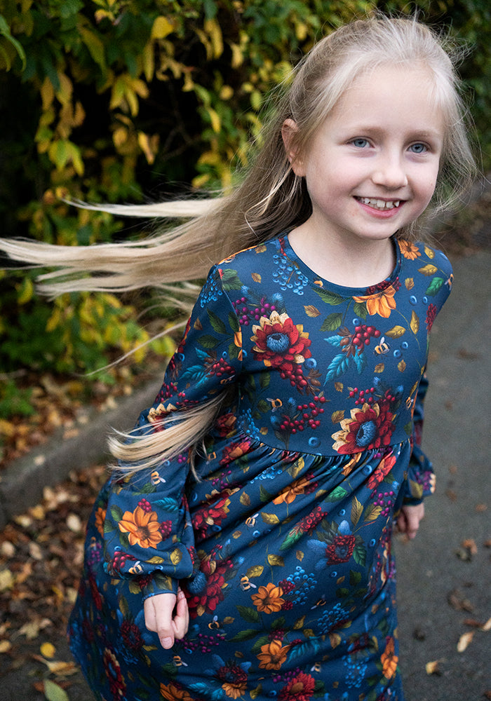 Children's Delphina Berry & Bee Print Dress (Delphina)