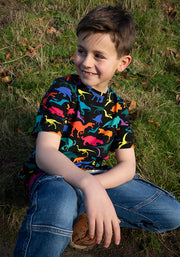 Children's Dinosaur Print Cotton T-Shirt (Adelphi)