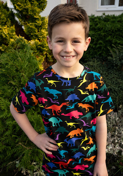 Children's Dinosaur Print Cotton T-Shirt (Adelphi)