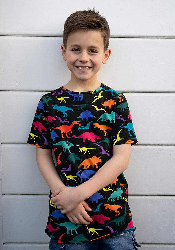 Children's Dinosaur Print Cotton T-Shirt (Adelphi)