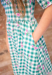 Children's Ditsy Check Print Dress (Margery)